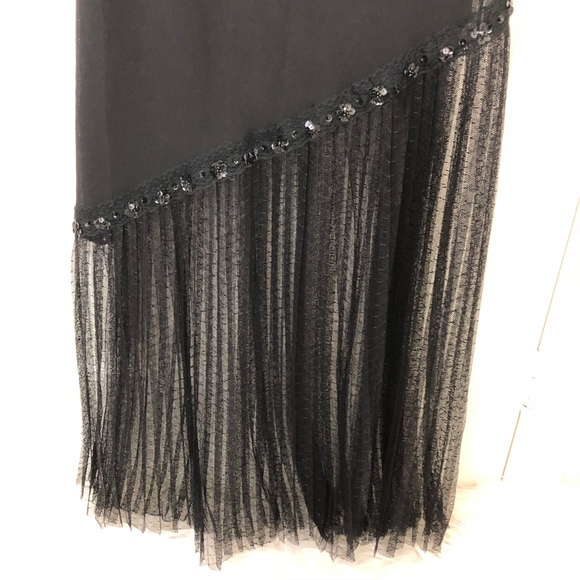 Dave & Johnny Black Prom Formal Gown Dress 3/4 - Picture 4 of 7